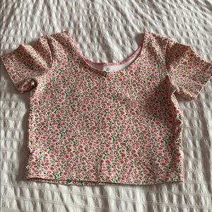 American Apparel Flower Crop Top